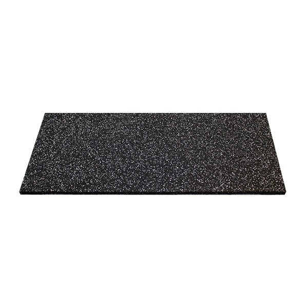 GymGear | 20mm Black Rubber Tile with Grey Fleck (1m x 0.5m)