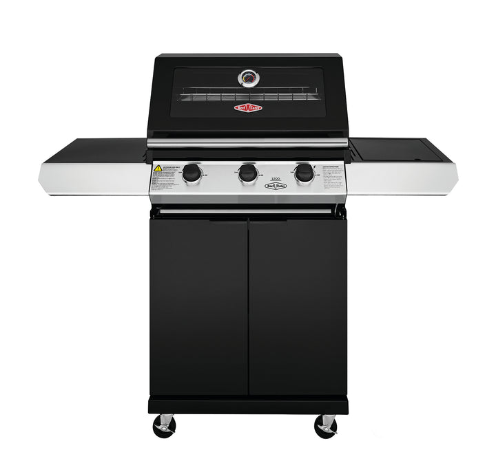 BeefEater 1200E 3 Burner BBQ & Side Burner Trolley