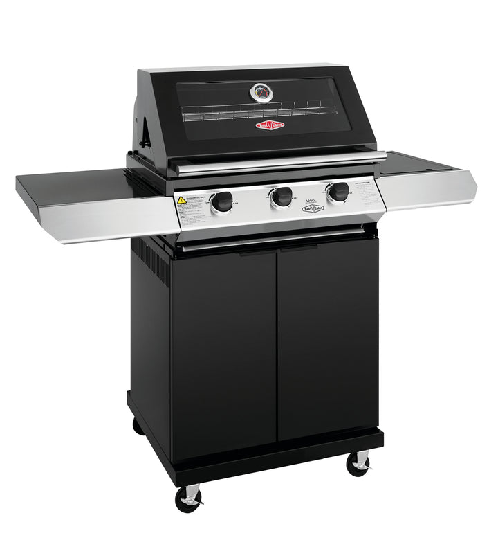 BeefEater 1200E 3 Burner BBQ & Side Burner Trolley