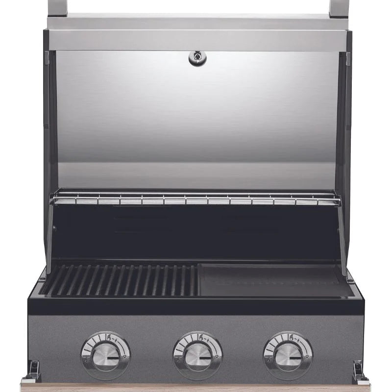 BeefEater 1500 Series 3 Burner BBQ & Side Burner Trolley