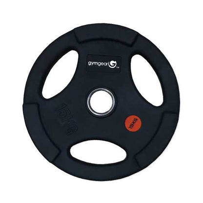 GymGear | Rubber Olympic Plate (with Tri-Grips)