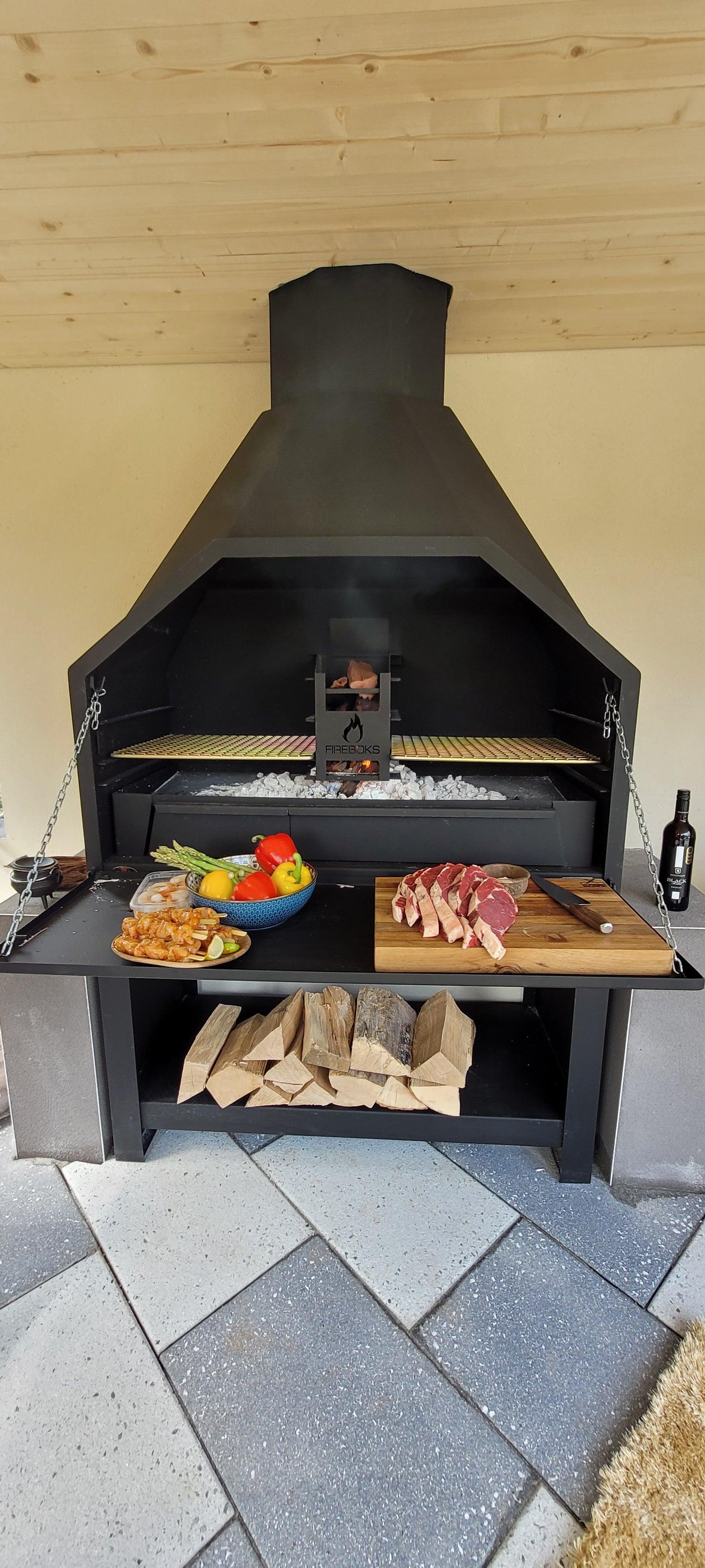 FireBoks HomeFires Free Standing 1200mm BBQ Braai