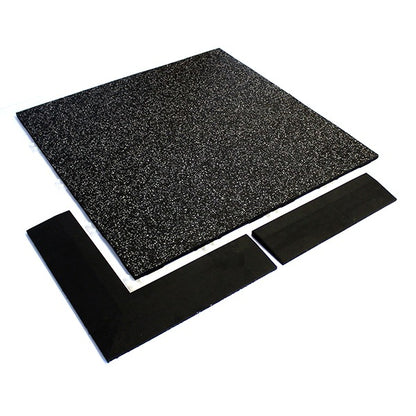 GymGear | 40mm Black Rubber Tile with Grey Fleck (1m x 0.5m)