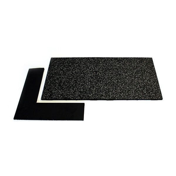 GymGear | 20mm Black Rubber Tile with Grey Fleck (1m x 0.5m)