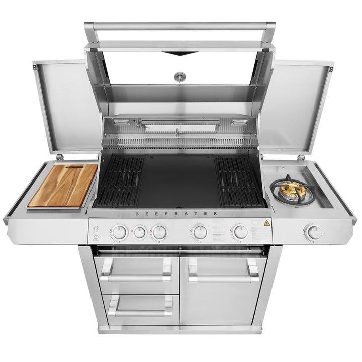 BeefEater 7000 Series Premium 5 Burner BBQ & Side Burner Trolley