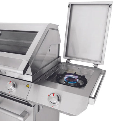 BeefEater 7000 Series Classic 5 Burner BBQ & Side Burner Trolley