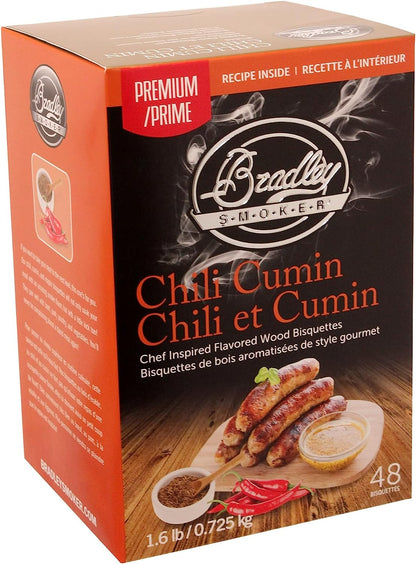 Bradley Smoker Chilli Cumin Bisquettes 48 Pack