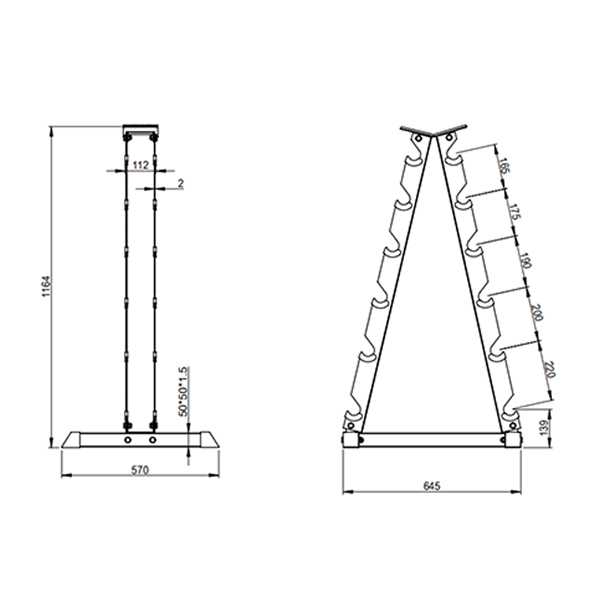 GymGear | A-Frame Hex Dumbbell Rack