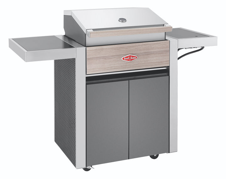 BeefEater 1500 Series 3 Burner BBQ & Side Burner Trolley