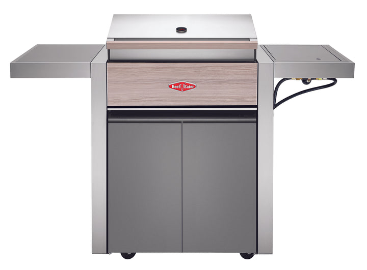 BeefEater 1500 Series 3 Burner BBQ & Side Burner Trolley