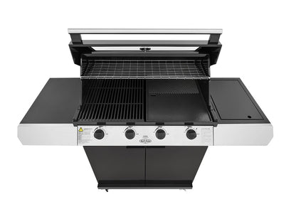 BeefEater 1200E 4 Burner BBQ & Side Burner Trolley