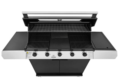 BeefEaster 1200E 5 Burner BBQ & Side Burner Trolley