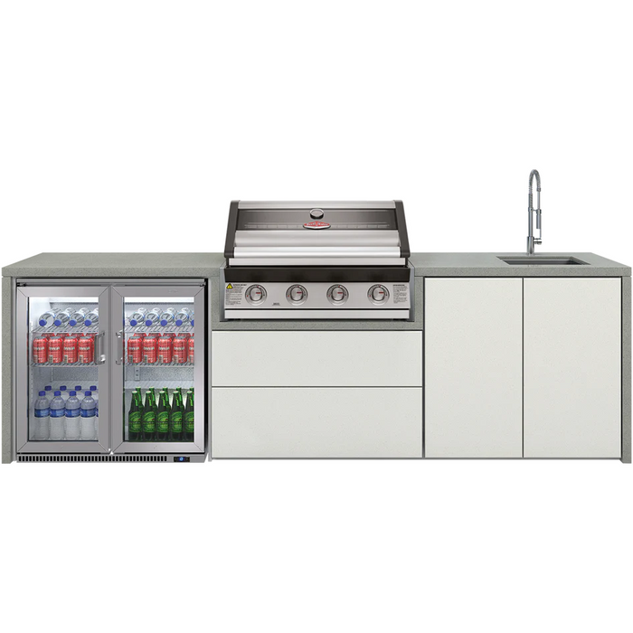 BeefEater Harmony 4 Burner ODK Double Fridge, Sink & Tap Pack (Shell Only - Excludes BBQ & Fridge)