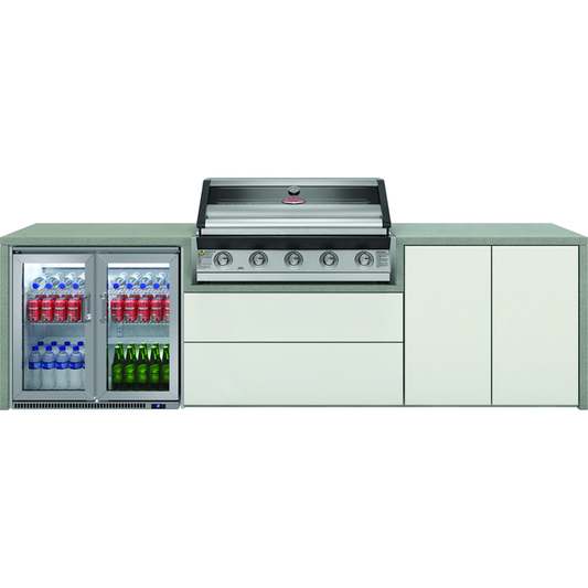 BeefEater Harmony 5 Burner ODK Double Fridge Pack (Shell Only - Excludes BBQ & Fridge)