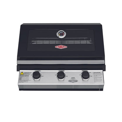 BeefEater 1200E Series Black Enamel 3 Burner Built-In BBQ