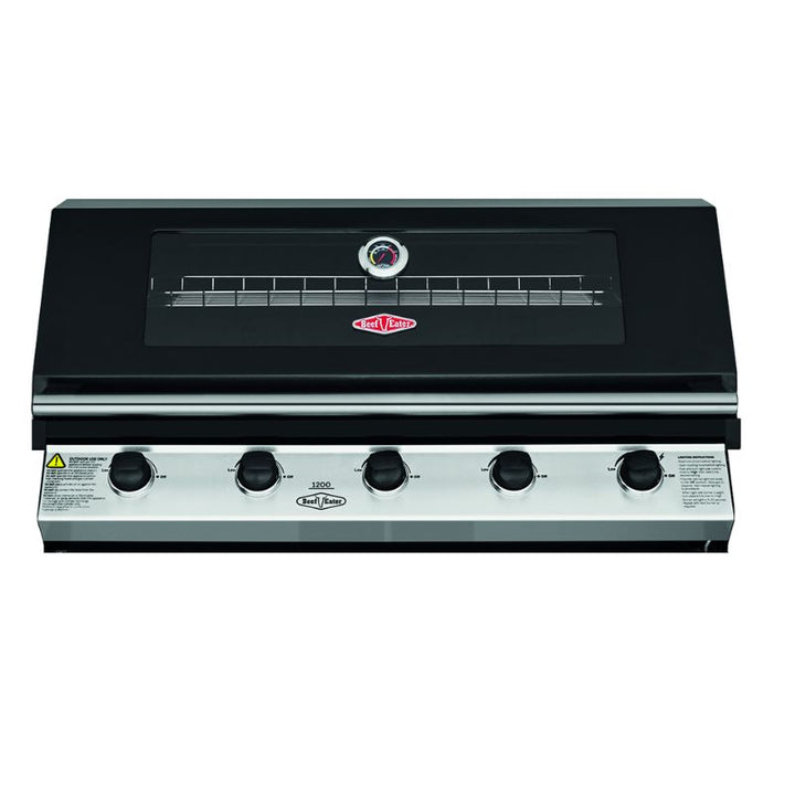 BeefEater 1200E Series Black Enamel 5 Burner Built-In BBQ