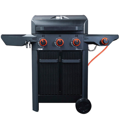 Halmo Fire 3 Burner Cart with Side Burner