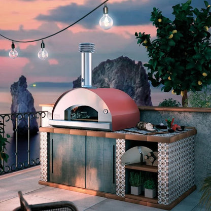 Fontana Marinara Rosso Built-In Wood Pizza Oven