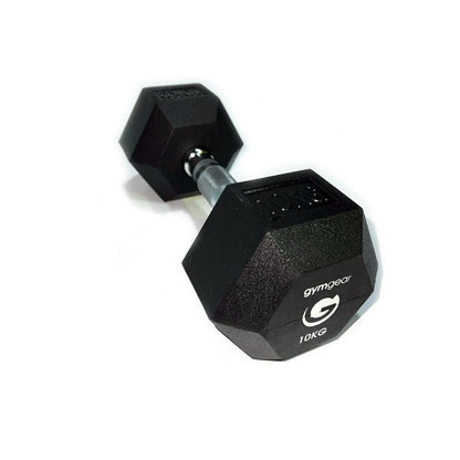 GymGear | 2.5 - 25kg Rubber Hex Dumbbell Set