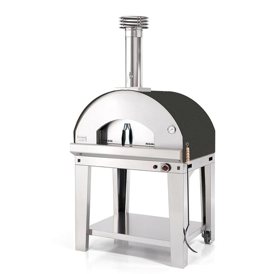 Fontana Mangiafuoco Anthracite Gas Pizza Oven Including Trolley