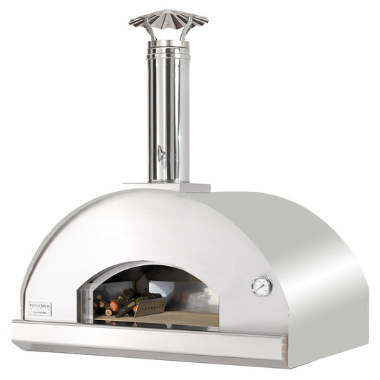 Fontana Mangiafuoco Stainless Steel Build In Wood Pizza Oven