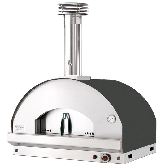 Fontana Mangiafuoco Anthracite Built-In Gas Pizza Oven