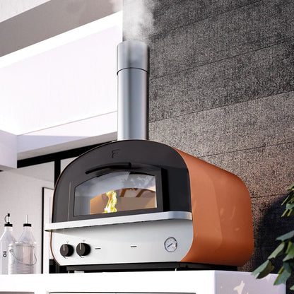 Fontana Piero Gas & Wood Pizza Oven Including Trolley