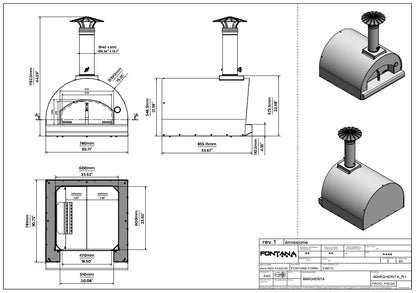 Fontana Margherita Stainless Steel Built-In Gas Pizza Oven