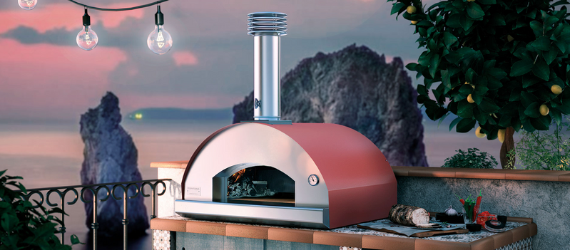 Fontana Mangiafuoco Rosso (Red) Build In Wood Pizza Oven