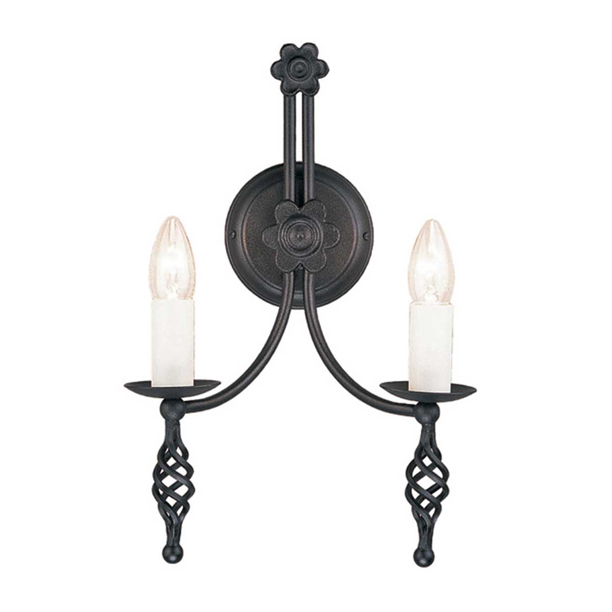 Elstead | Belfry 2 Light Wall Light Black