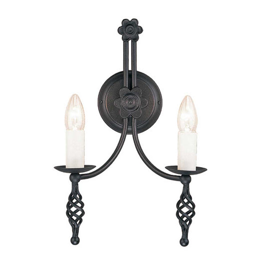 Elstead | Belfry 2 Light Wall Light Black