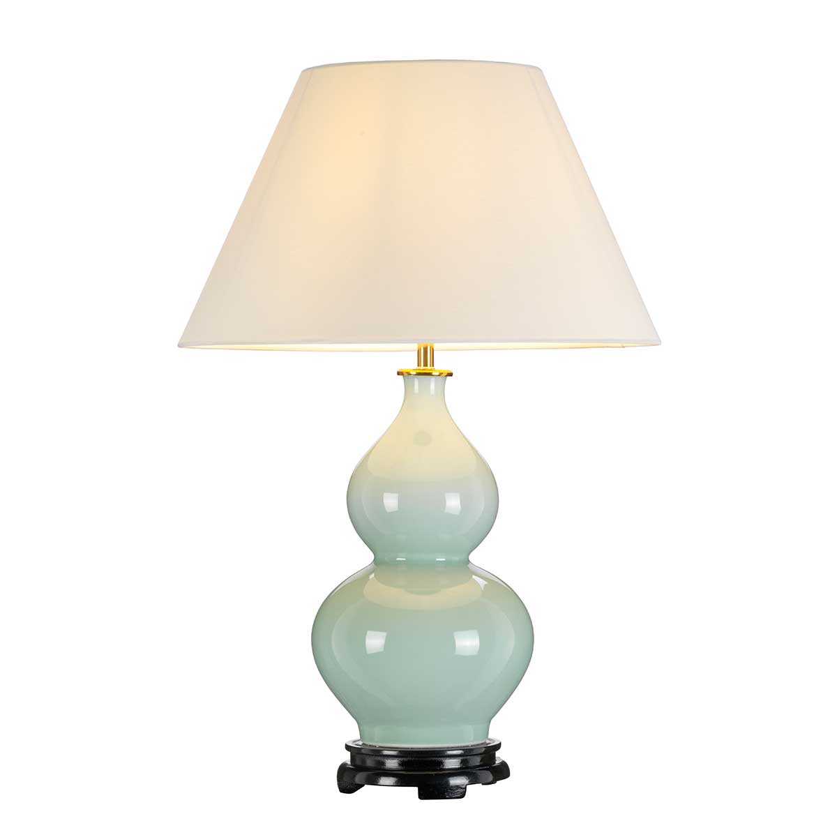 Designer's Lightbox | Harbin Gourd 1 Light Table Lamp With Tall Empire – Celadon