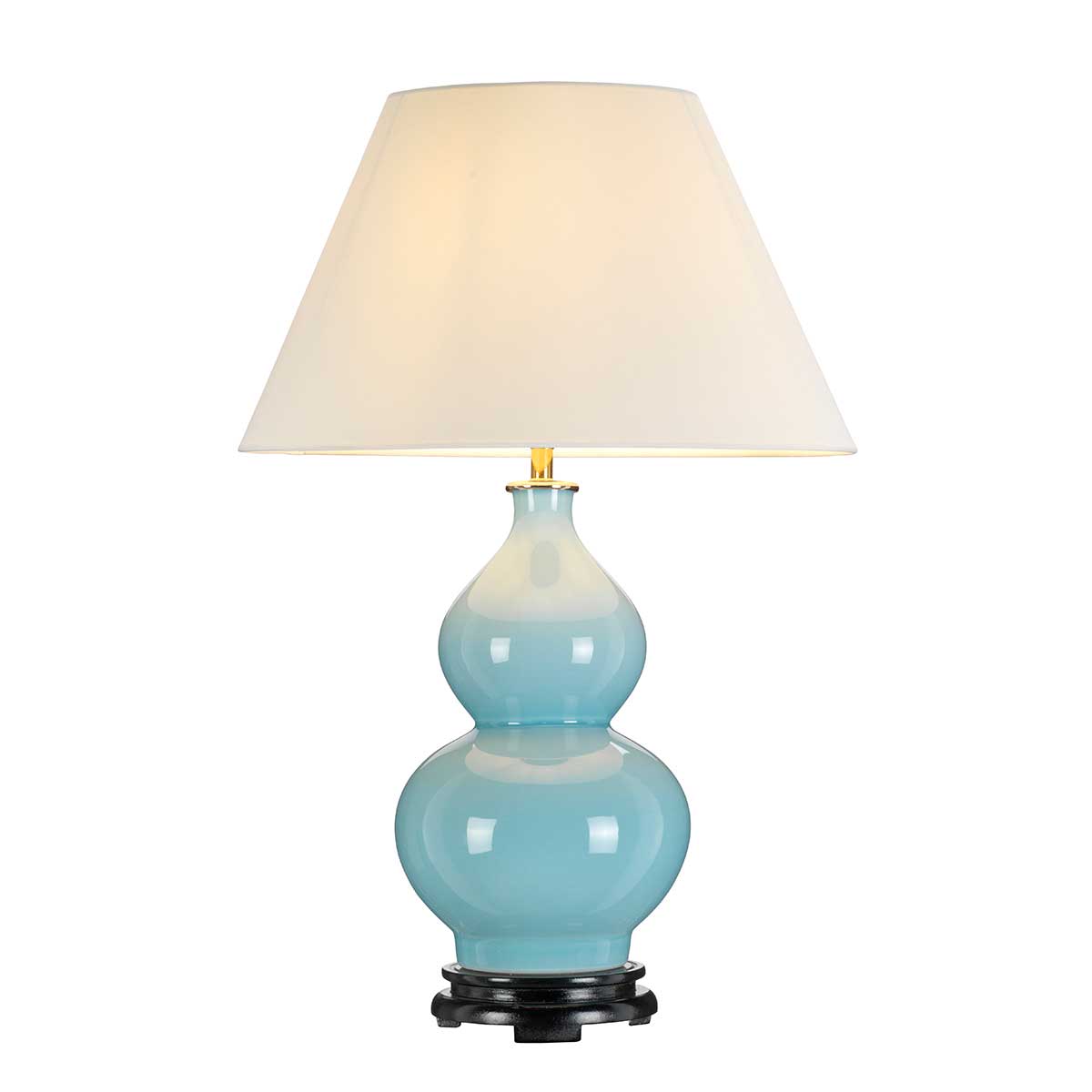 Designer's Lightbox | Harbin Gourd 1 Light Table Lamp With Tall Empire – Duck Egg Blue