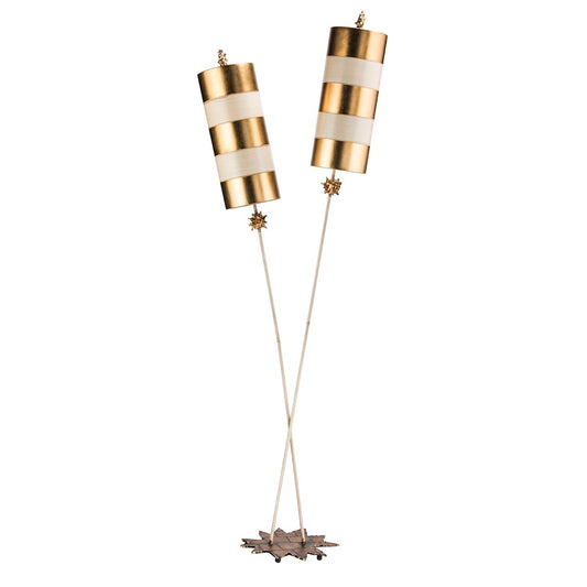 Flambeau | Nettle Luxe 2 Light Floor Lamp – Gold