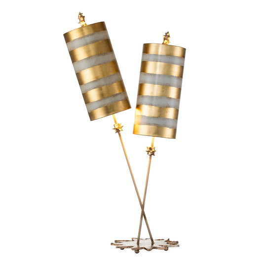 Flambeau | Nettle Luxe 2 Light Table Lamp – Gold