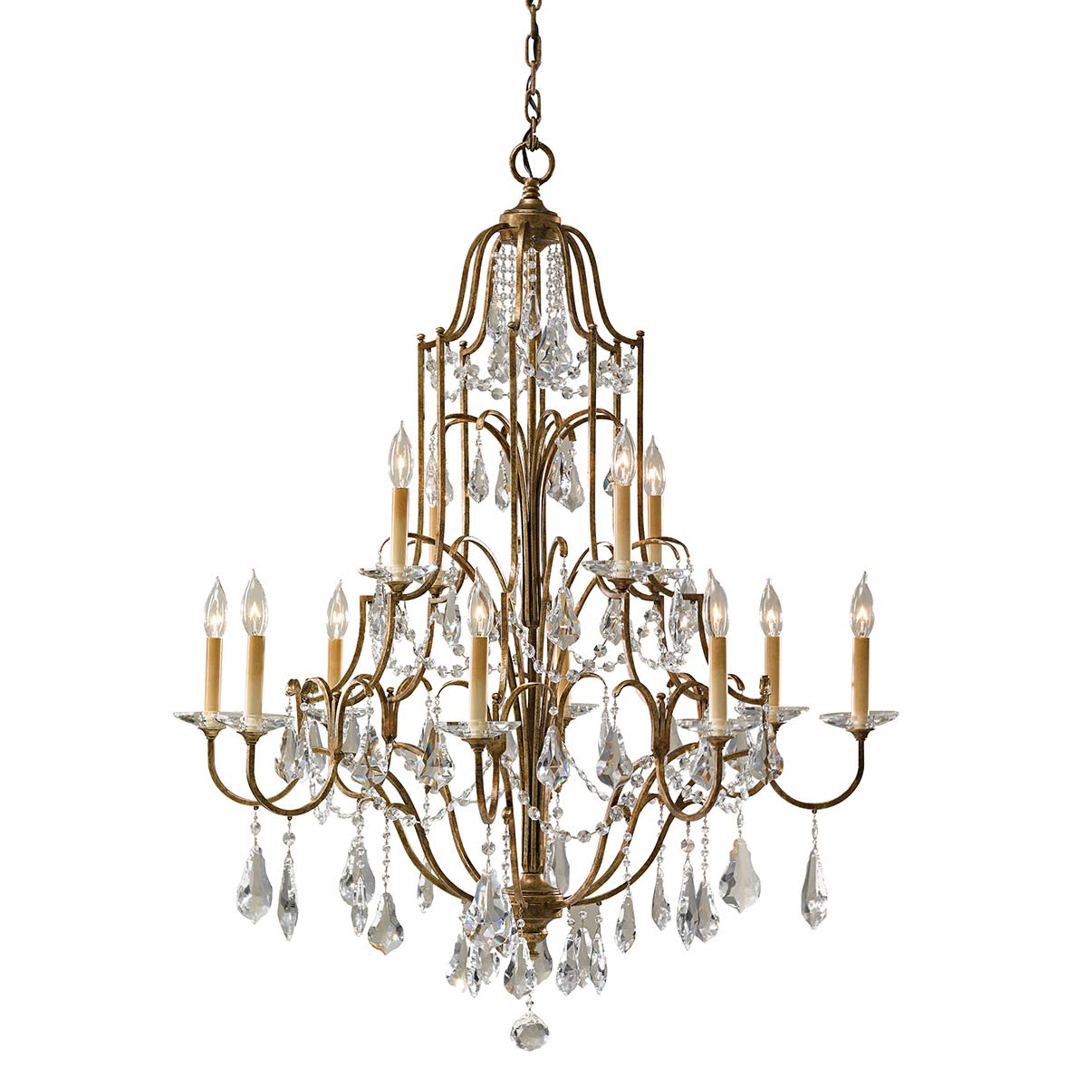 Feiss | Valentina 12 Light Mu Lighti-Tier Chandelier