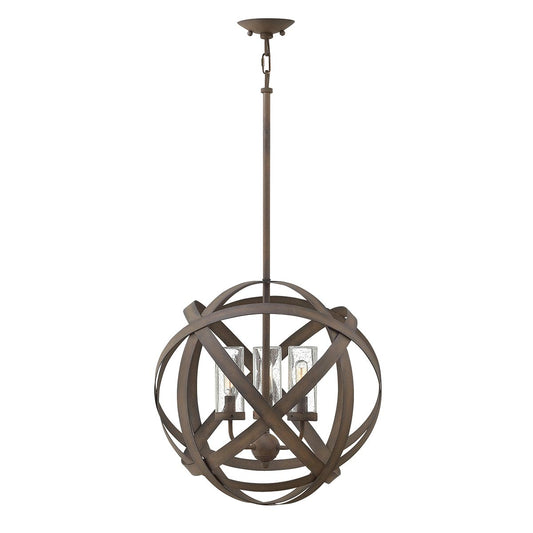 Hinkley | Carson 3 Light Outdoor Chandelier