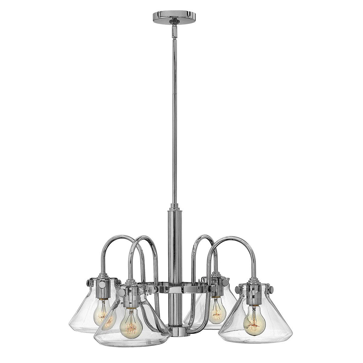 Hinkley | Congress 4 Light Clear Straight Glass Chandelier