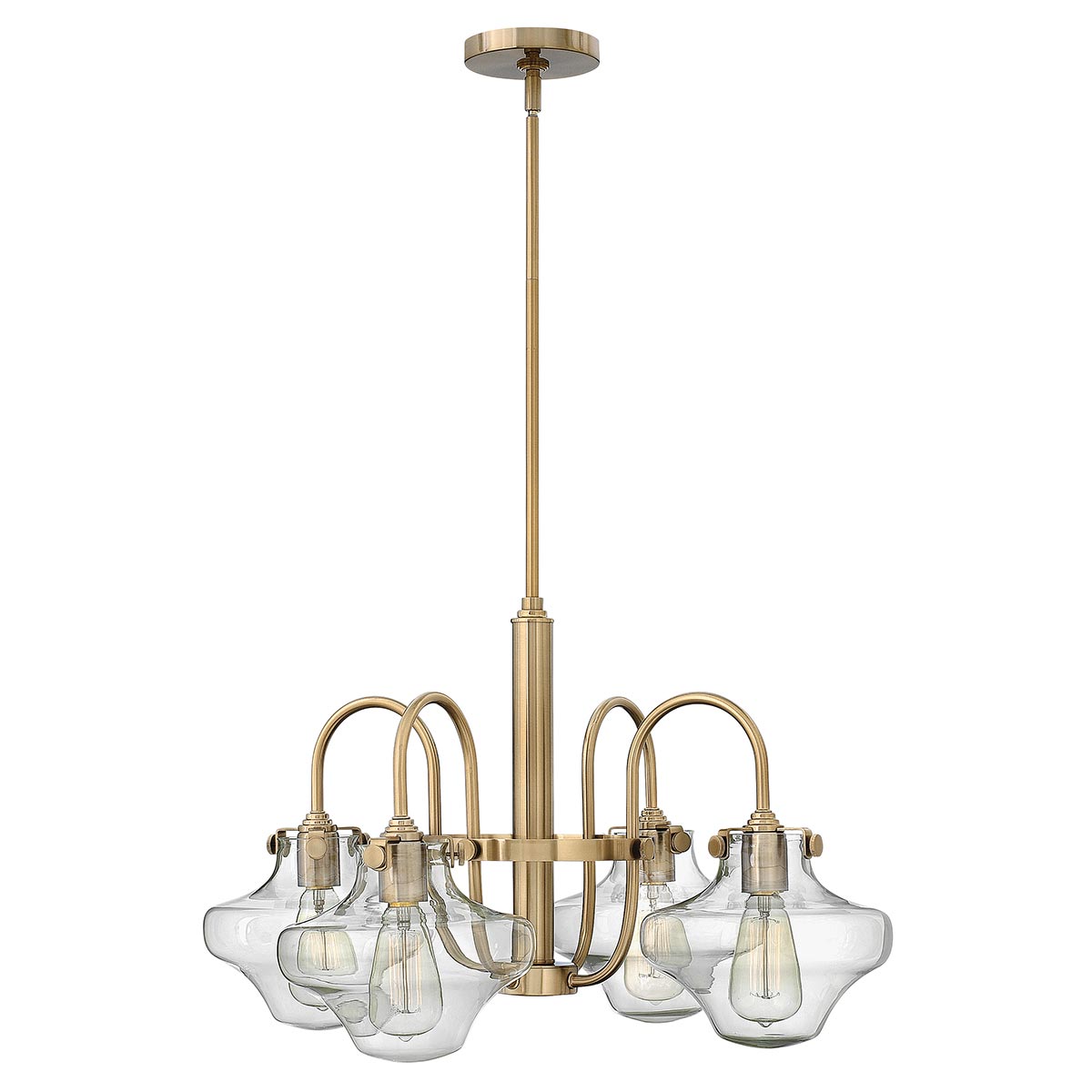 Hinkley | Congress 4 Light Clear Tiered Glass Chandelier