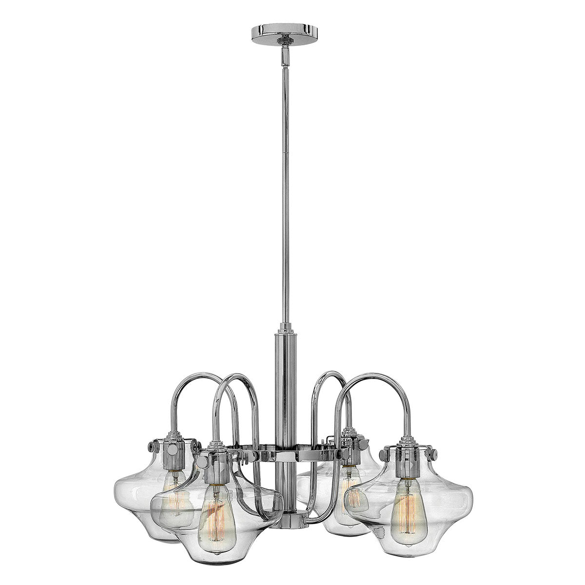 Hinkley | Congress 4 Light Clear Tiered Glass Chandelier