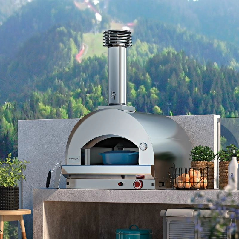 Fontana Margherita Stainless Steel Built-In Wood Pizza Oven