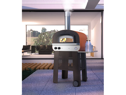 Fontana Piero Gas & Wood Pizza Oven Including Trolley