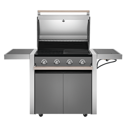 BeefEater 1500 Series 4 Burner BBQ & Side Burner Trolley