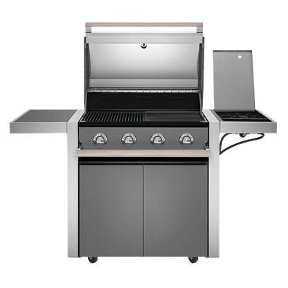 BeefEater 1500 Series 4 Burner BBQ & Side Burner Trolley