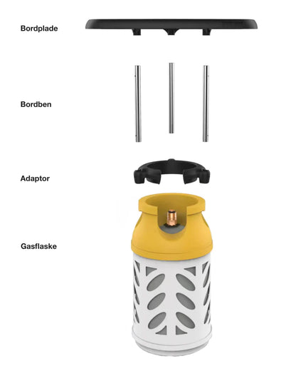 Hot Wok Top Line Table For Light Weight Gas Bottle