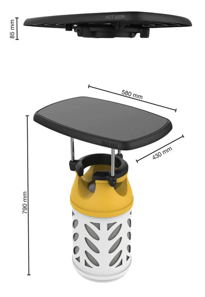 Hot Wok Top Line Table For Light Weight Gas Bottle